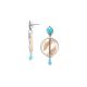 turquoise post earrings "Les barbades" - Nature Bijoux