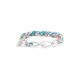 MIAMI bracelet tresse bleue ciel & chaine argentée "Les complices" - Franck Herval