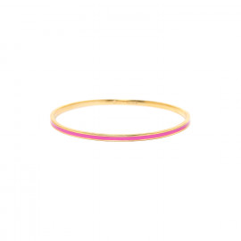 BANGLES round thin bangle with enamel fuchsia "Les complices" - Franck Herval