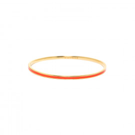 BANGLES round thin bangle with enamel orange "Les complices" - Franck Herval