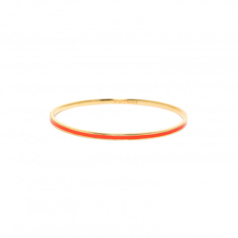 BANGLES round thin bangle with enamel orange "Les complices"