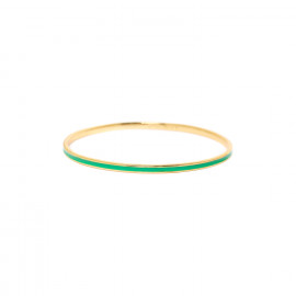 BANGLES round thin bangle with enamel green "Les complices" - Franck Herval