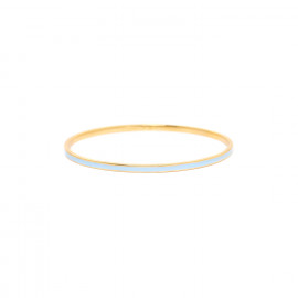 BANGLES round thin bangle with enamel sky blue "Les complices" - Franck Herval