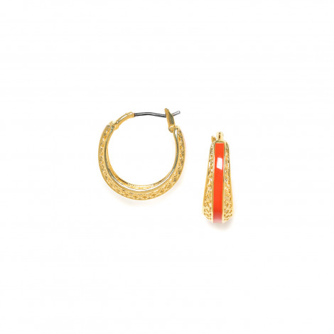 UVITA orange cerole earrings "Les inseparables"