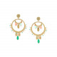 SISSI "gypsy" earrings green "Les radieuses" - Franck Herval