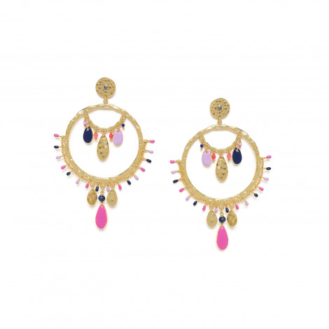 SISSI "gypsy" earrings fuchsia "Les radieuses"