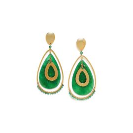VERA XL post earrings green "Les radieuses" - Franck Herval