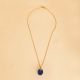 LINDA collier pendentif oval Lapis lazuli - Olivolga Bijoux