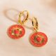 MON COEUR heart minin creoles earrings RED - Olivolga Bijoux
