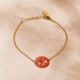 MON COEUR bracelet médaillon coeur rouge - Olivolga Bijoux