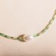 PALMA collier court vert perle d'eau douce - Olivolga Bijoux