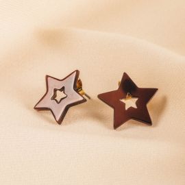SIRIUS blackpen star stud earrings - Olivolga Bijoux