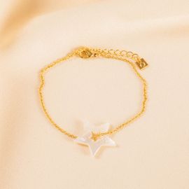 SIRIUS mother of pearl star bracelet - Olivolga Bijoux