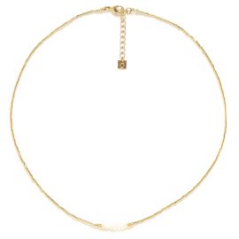 TRANI centered FWP necklace - Olivolga Bijoux