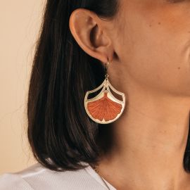 GINKGO rusty color earrings - Amélie Blaise