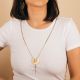 Long light greeb necklace KIMONO - Amélie Blaise
