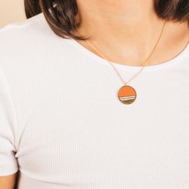 round pendant short necklace - Amélie Blaise