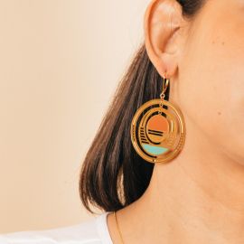 XL round big hook earrings - Amélie Blaise