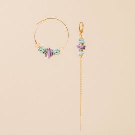 Gaya Asymmetrical Hoop Earrings - Rosekafé