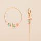Gaya Asymmetrical hoop earrings Pink opal - Rosekafé