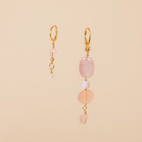 Earrings "ISANA" Pink chalcedony