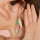 Feathers XL earrings - Green - Christelle dit Christensen