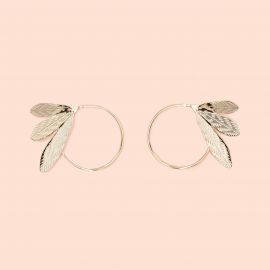 Feathers circle earrings - Christelle dit Christensen