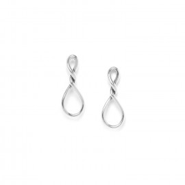 twisted silvered post earrings "Accostage" - Ori Tao