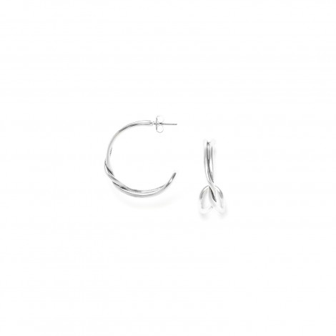 creoles earrings silvered "Accostage"