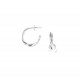 small silver creoles earrings "Accostage" - Ori Tao