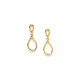 golden twisted post earrings "Accostage" - Ori Tao