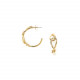 boucles d'oreilles créoles noeud dorées à l'or fin "Accostage" - Ori Tao