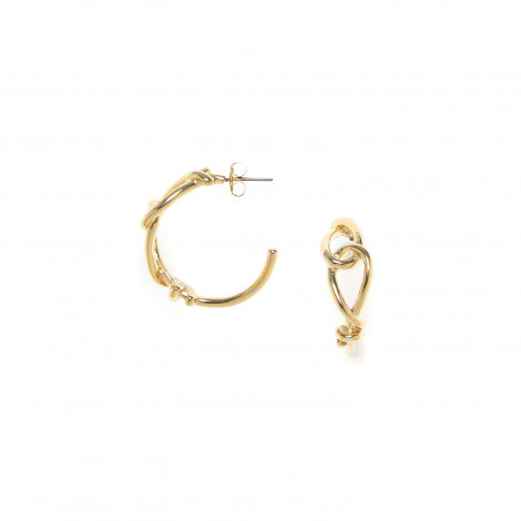 golden knot creoles earrings "Accostage"