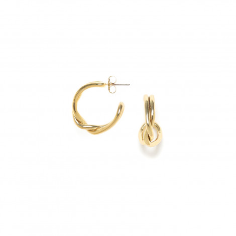 small twisted creoles earrings golden "Accostage"
