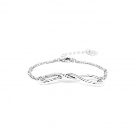 silvered chain bracelet "Accostage"