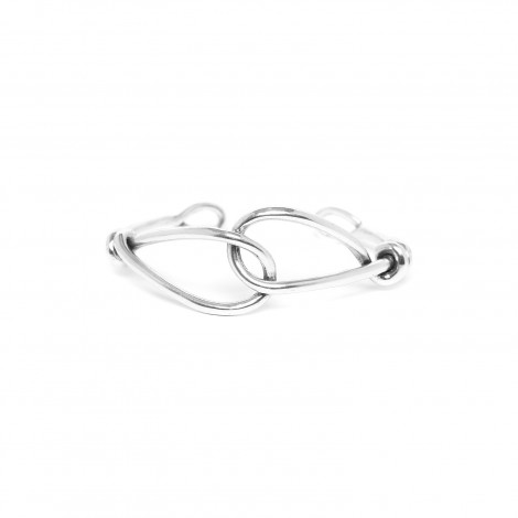 silvered knot bracelet "Accostage"