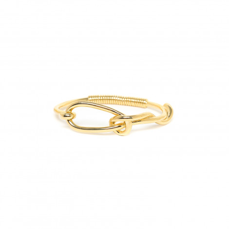 golden spring rigid bracelet "Accostage"