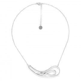 silvered plastron necklace "Accostage" - Ori Tao