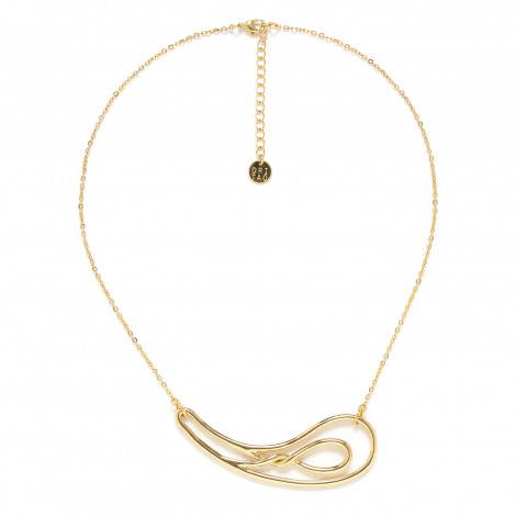 golden plastron necklace "Accostage"