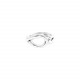 buckle silvered ring "Accostage" - Ori Tao