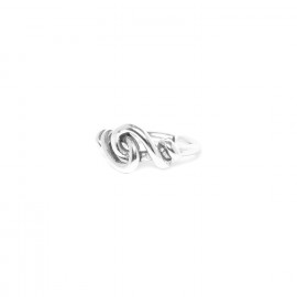 silvered knot ring "Accostage" - Ori Tao