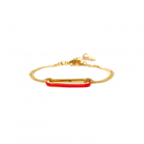 bracelet ajustable anneau rouge "Boa vista"