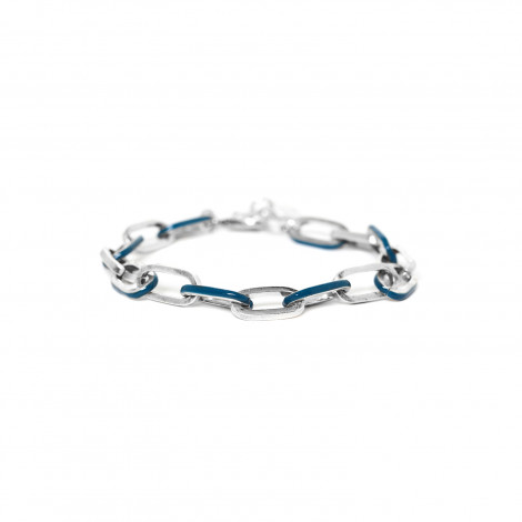 bracelet ajustable chaine bleue "Boa vista"