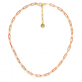 collier court chaine rouge "Boa vista" - Ori Tao