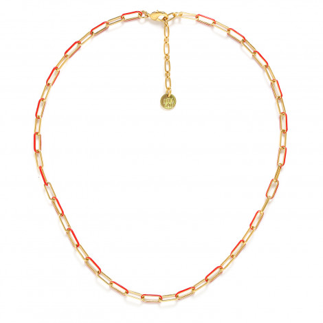 short chain necklace red "Boa vista"