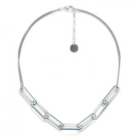 7 rings necklace blue "Boa vista" - Ori Tao