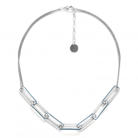7 rings necklace blue "Boa vista"