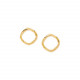 boucles d'oreilles poussoir anneau doré à l'or fin "Braids" - Ori Tao
