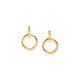 ring golden french hook earrings "Braids" - Ori Tao