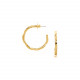 golden creoles earrings "Braids" - Ori Tao